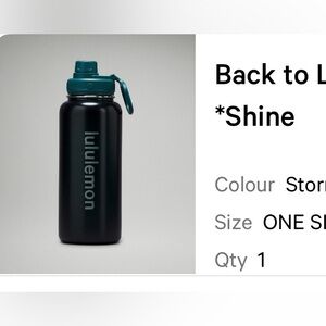 NWT lululemon back to life sports bottle in storm teal
